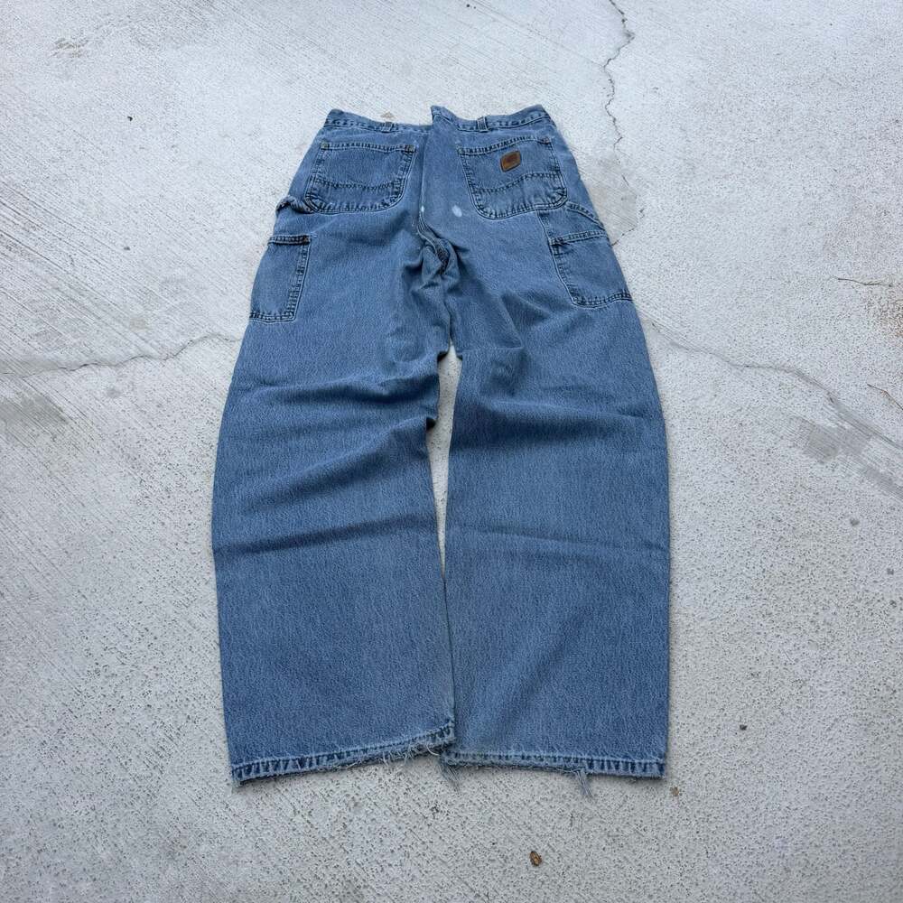 Vintage Carhartt Original Fit Dungaree Carpenter Denim Jeans 36 x 34